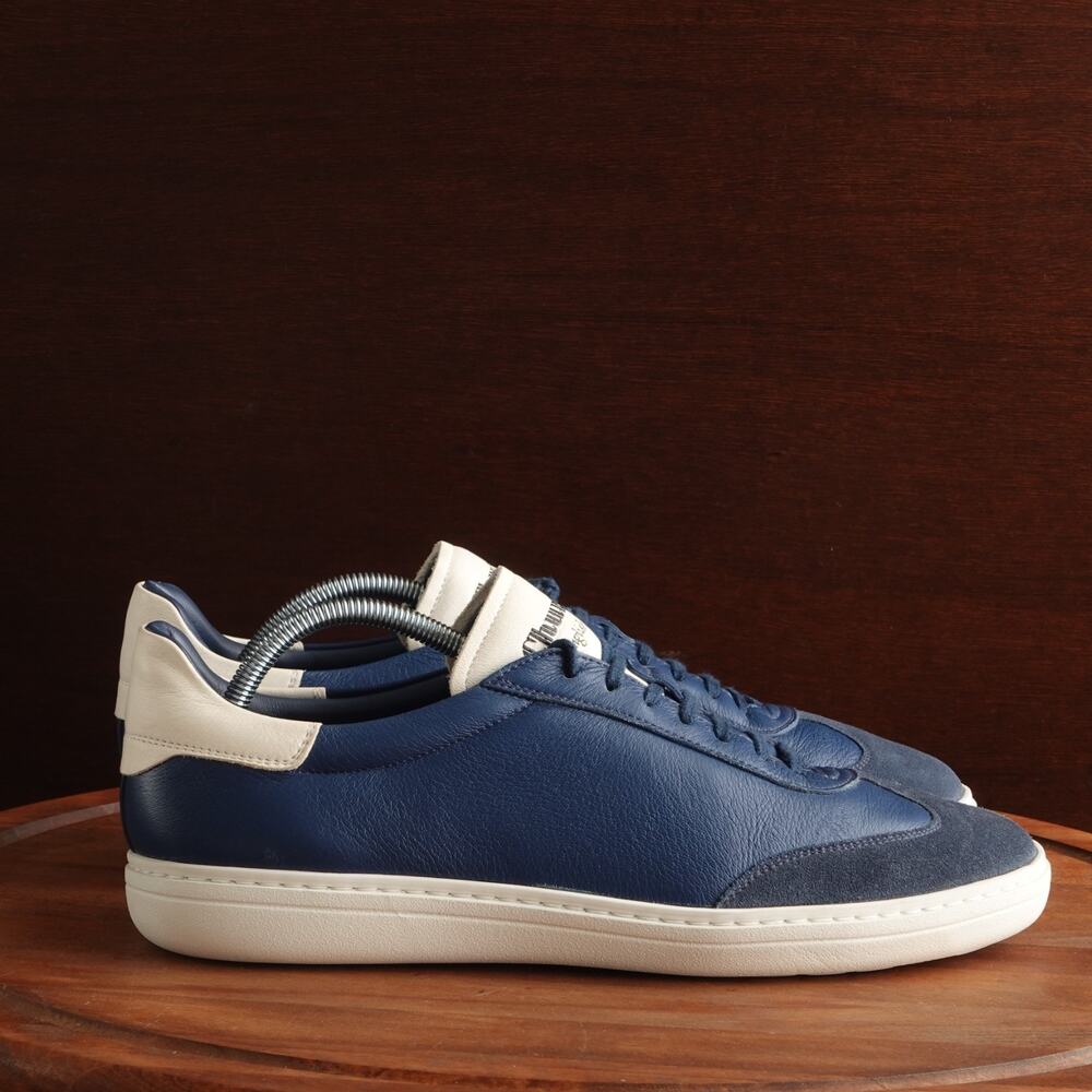 Church's Sneakers Mens SZ UK 10 US 11 Blue Boland 2 Deerskin Leather Shoes Italy